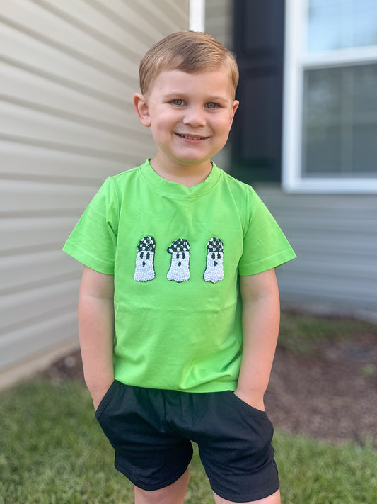 RTS - HALLOWEEN & TURKEYS - SHIRT ONLY - FK Ghost Trio Boy Shirt