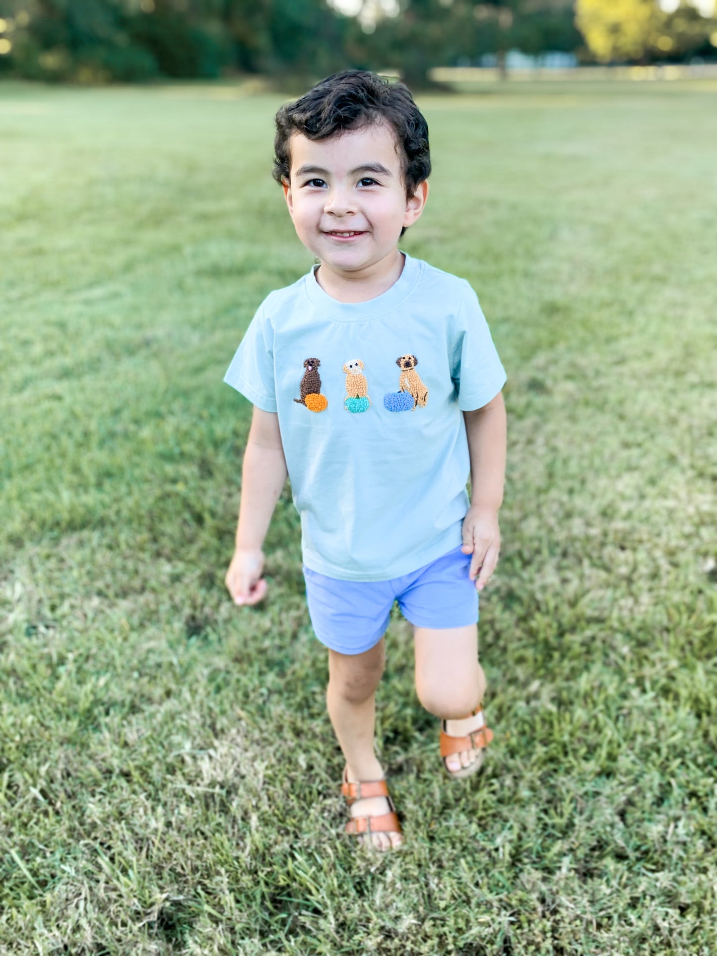 French Knot Halloween Pups Boy Shirt