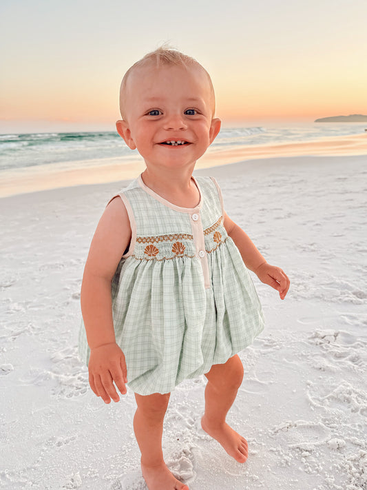 RTS - Smocked Shells Boy Bubble