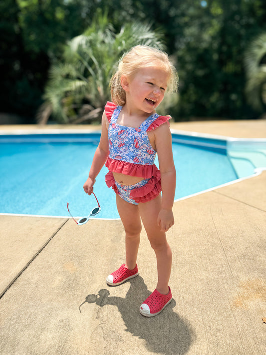 RTS - Patriotic Lilly Crab Swim Girl 2 PC