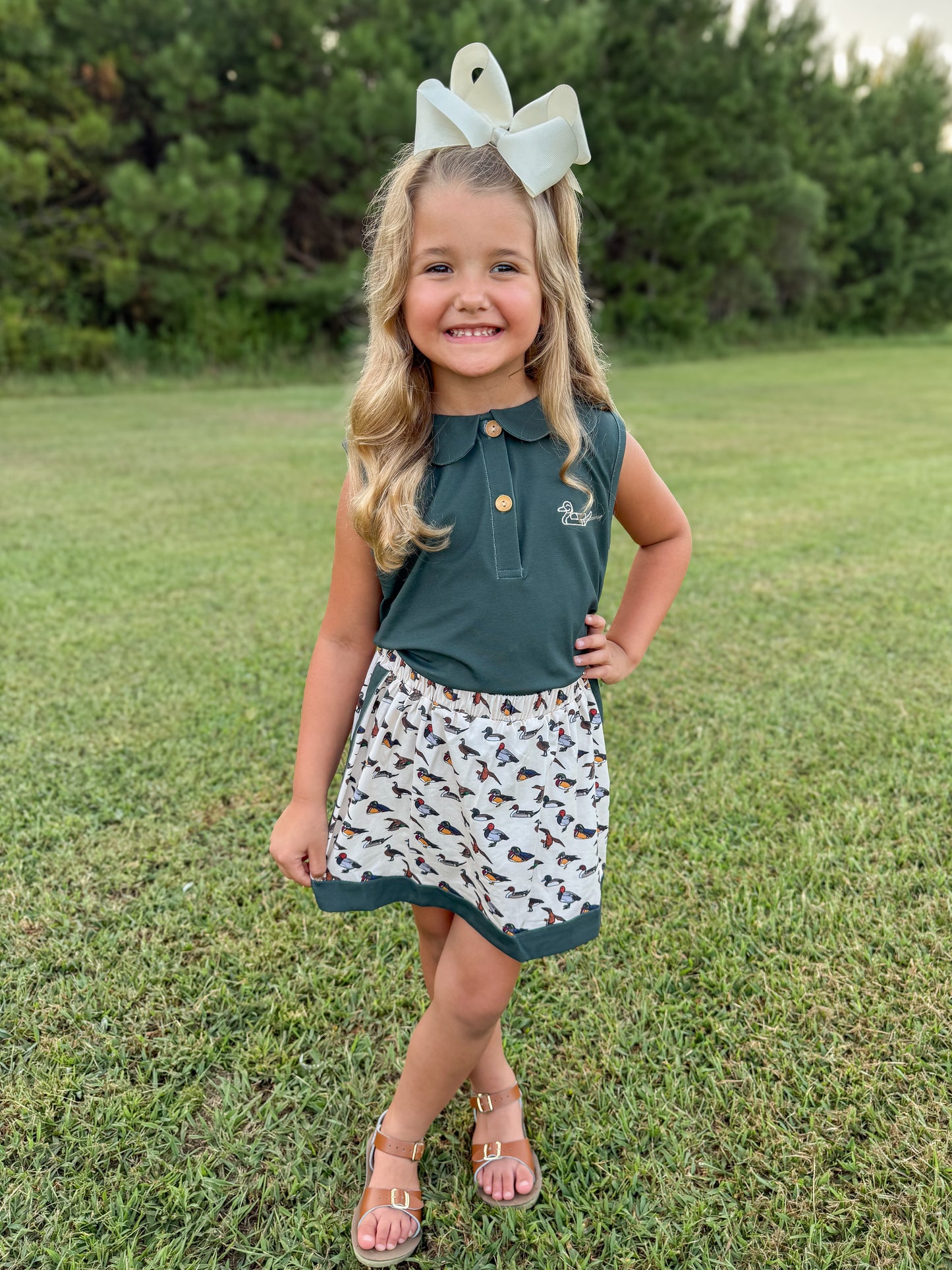 RTS - AUTUMN BASICS - Waterfowl Knits Girl Skort Set