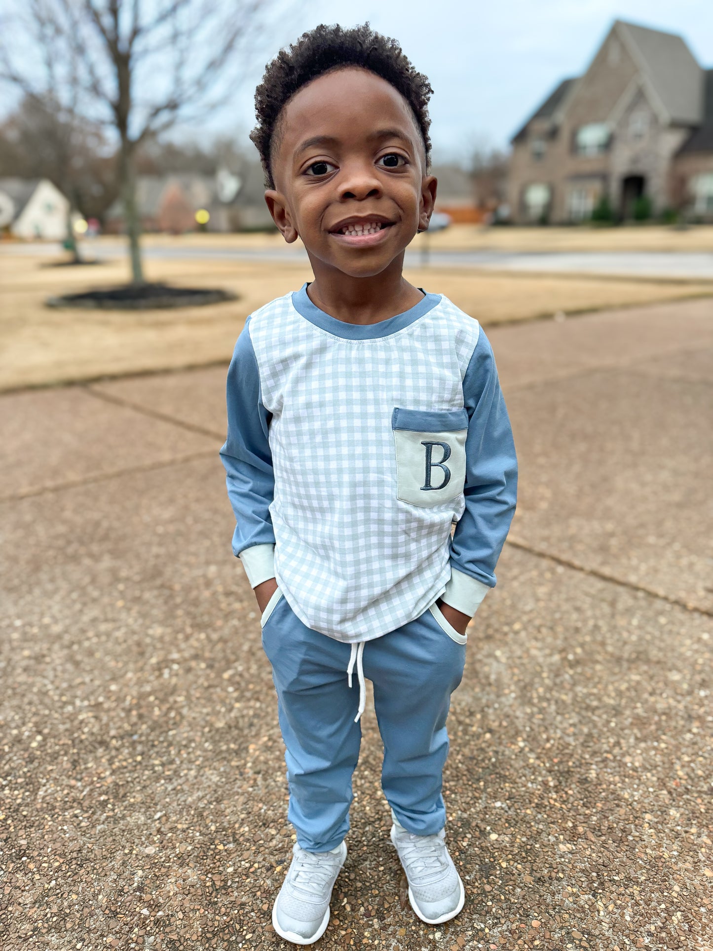 PREORDER 58: WINTER RERUNS - Winter Sage Colorblock Boy Jogger Set
