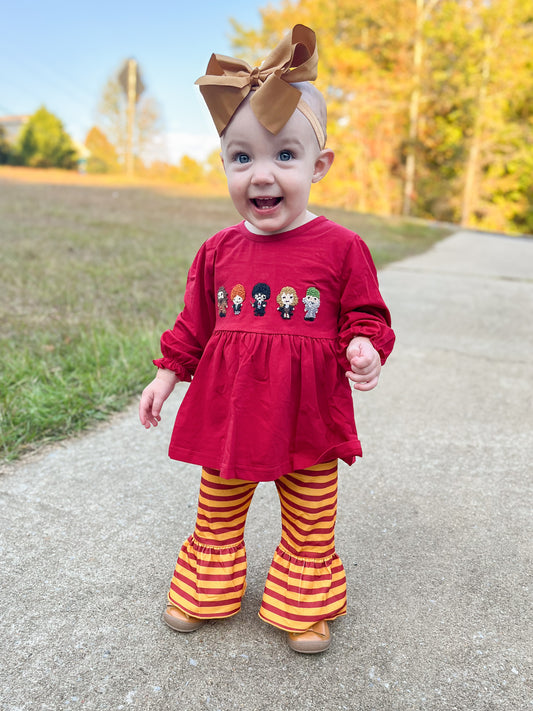 RTS - French Knot Wizards Girl Pant Set
