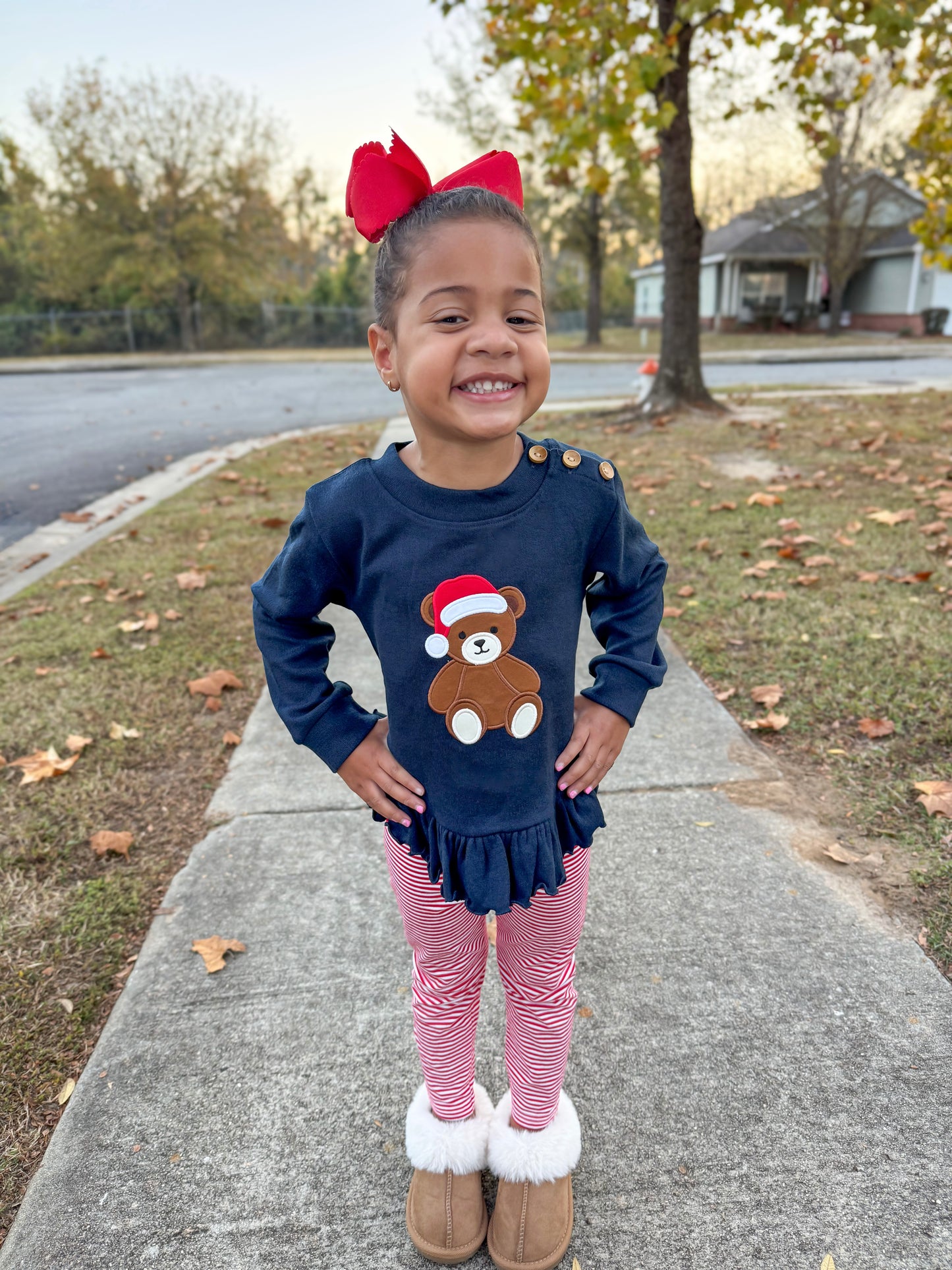 RTS - Christmas Sweaters - Santa Bear Girl Sweater