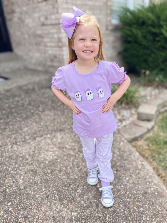 RTS - French Knot Ghosts Girl Jogger Set
