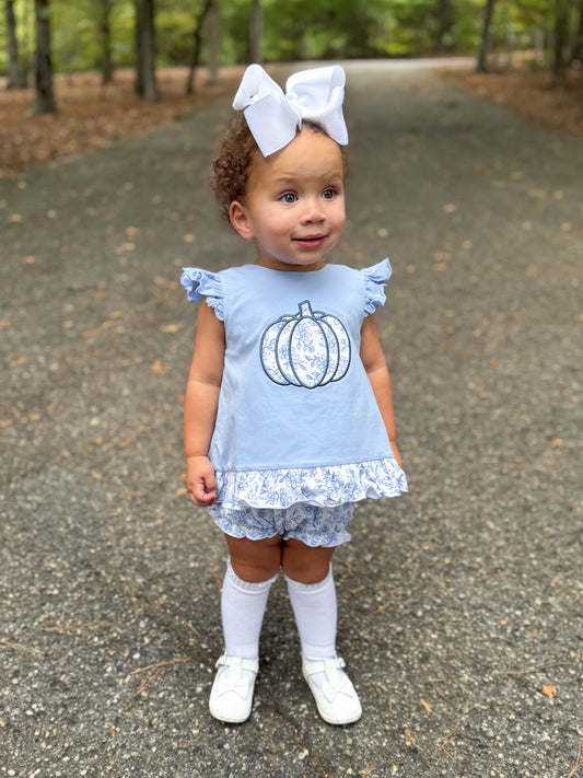 RTS - Autumn Blues Girl Diaper Set