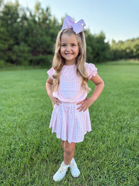 RTS - SUMMER 1 - Summer Mix/Match - Pink Gingham Skort