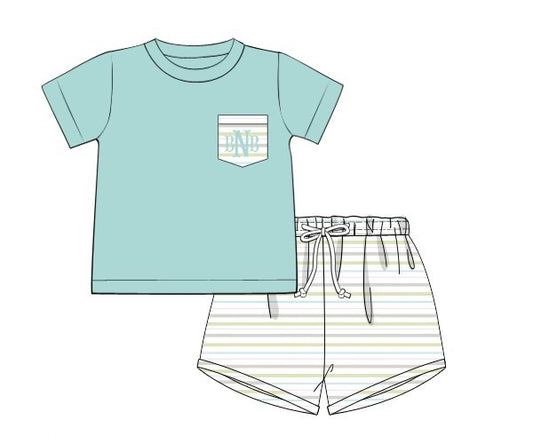 Pruitt's Posies Boy Shortie Set