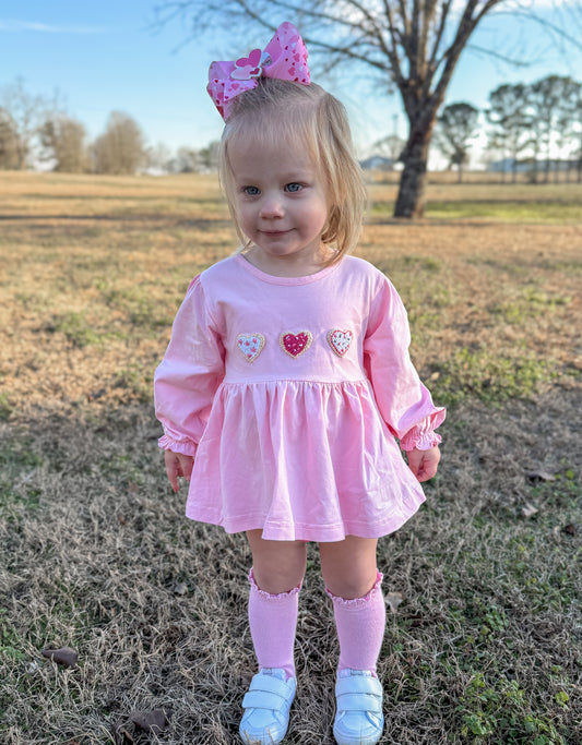 RTS - Frosted Heart Cookies Girl Shirt