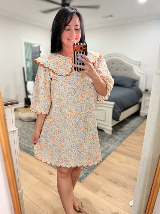 RTS - AUTUMN BASICS - Blue Bell Autumn Mom Dress