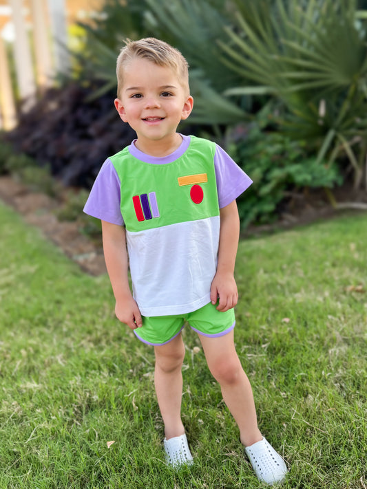 RTS - Character Knits - Space Ranger Boy Shortie Set