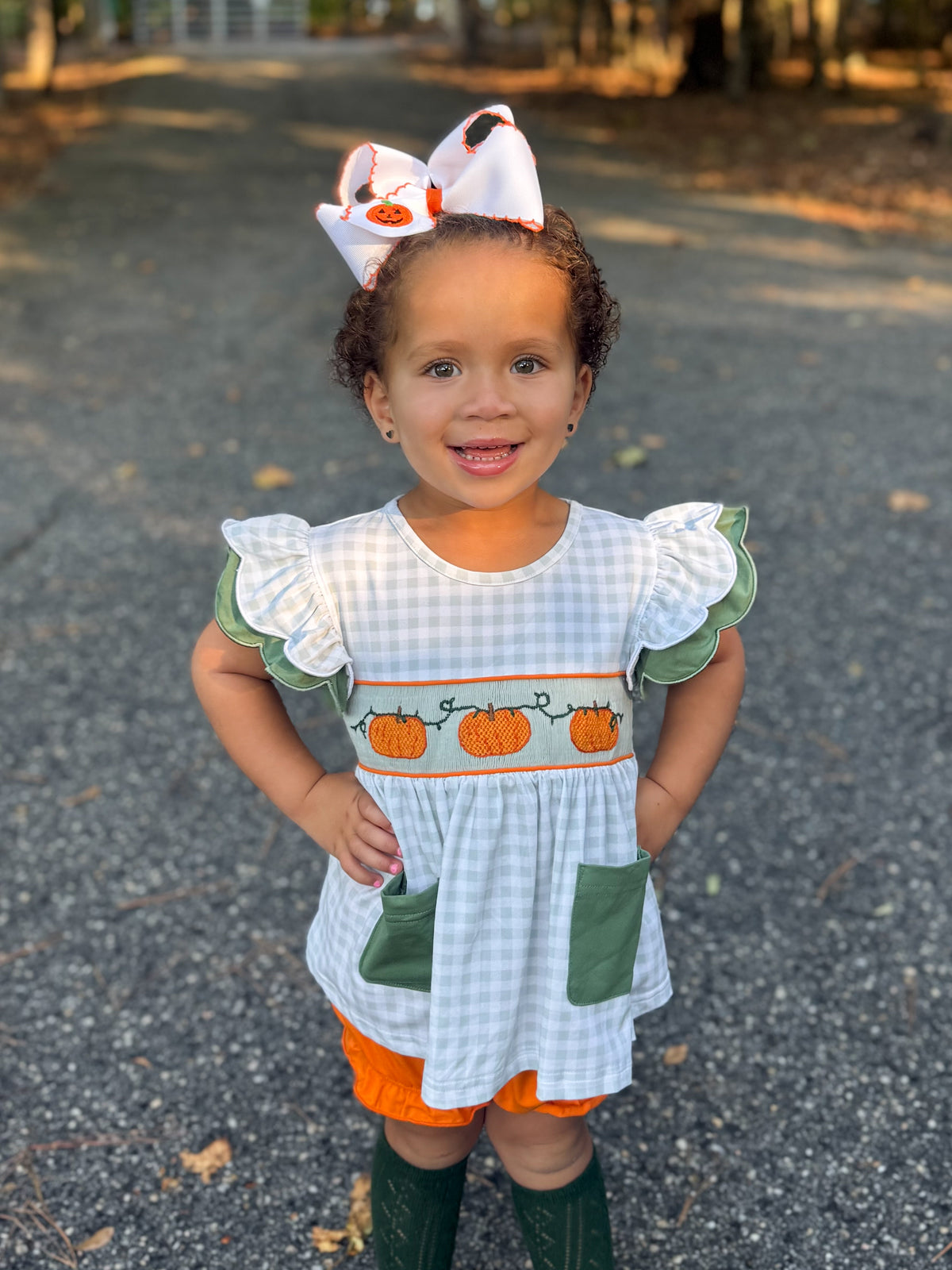 RTS - PUMPKINS & HALLOWEEN - Pumpkin Vines Girl Diaper Set