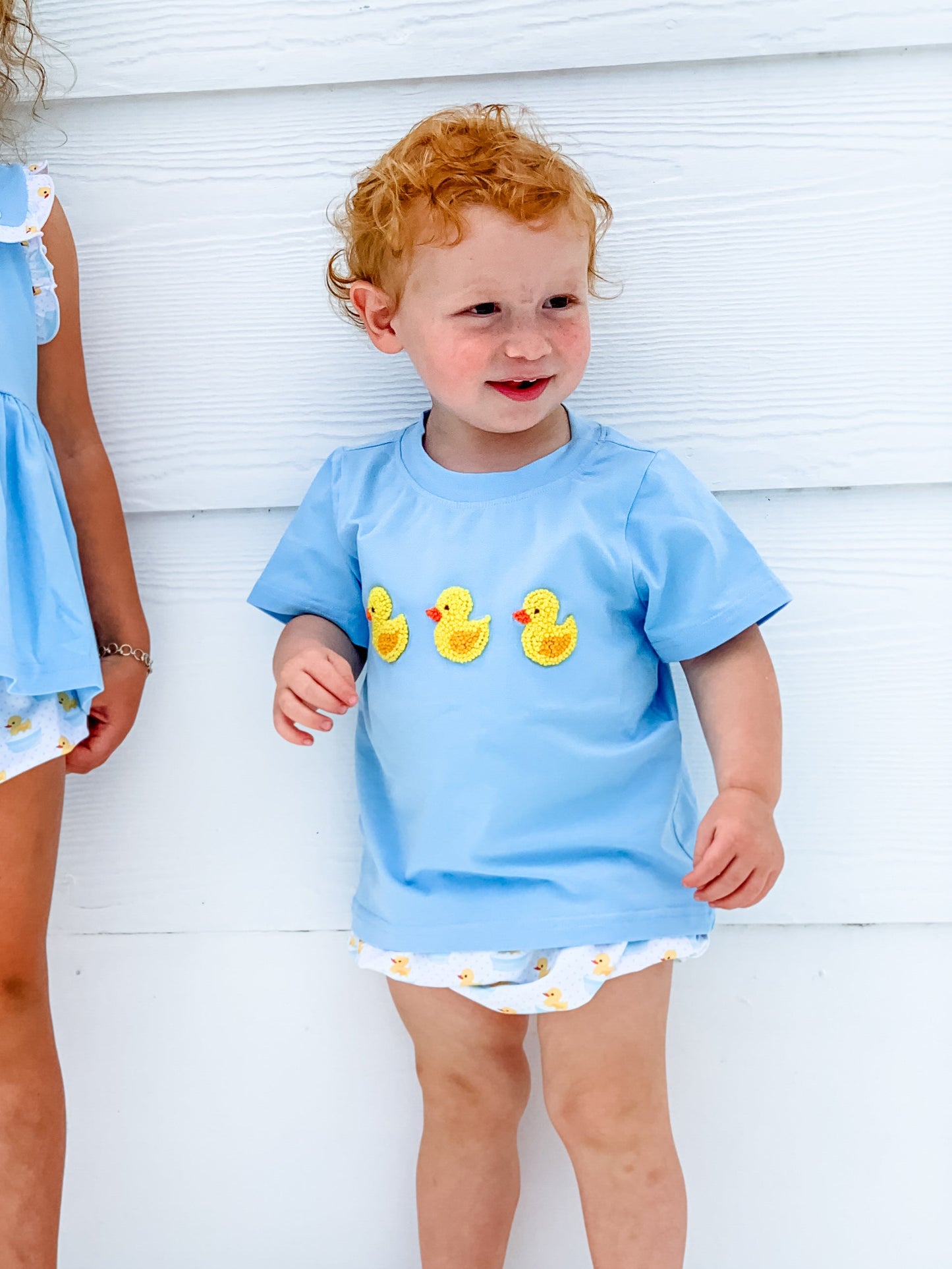 EXTRAS PRESALE - French Knot Rubber Ducks Girl Diaper Set