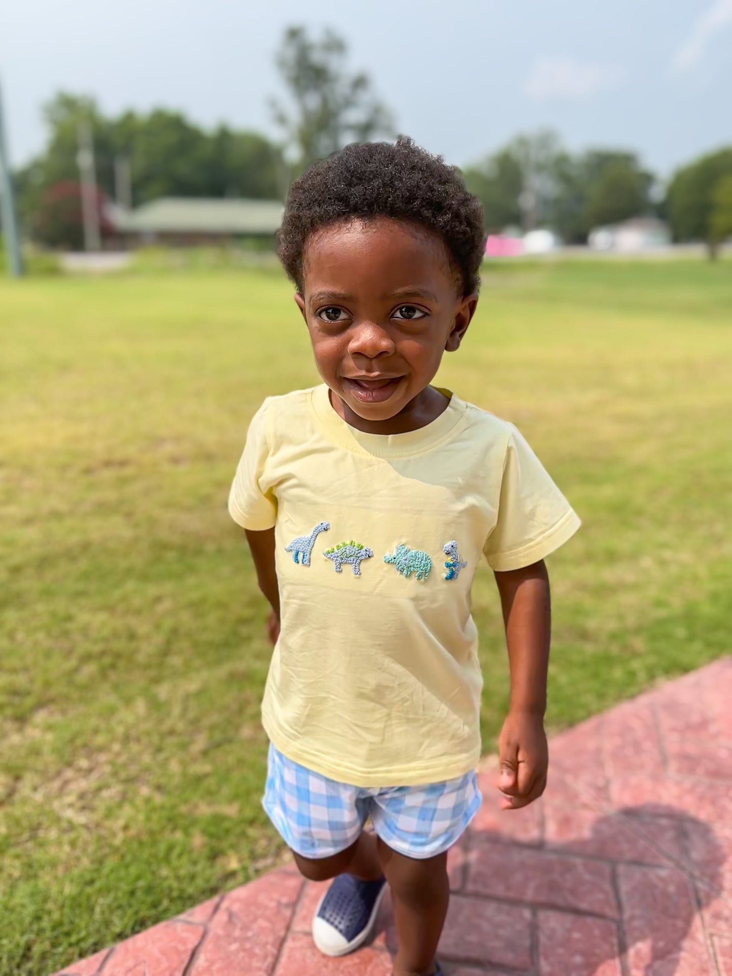 EXTRAS PRESALE - French Knot Dinos Boy Shortie Set