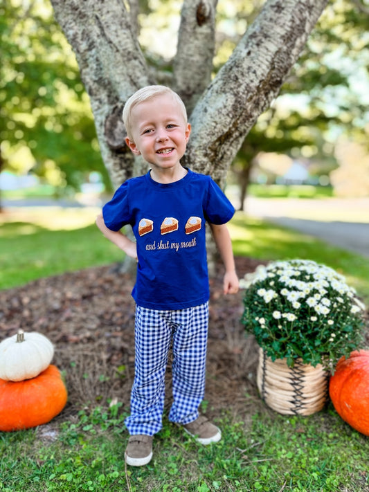 RTS - French Knot Sweet Potato Pie Boy Pant Set