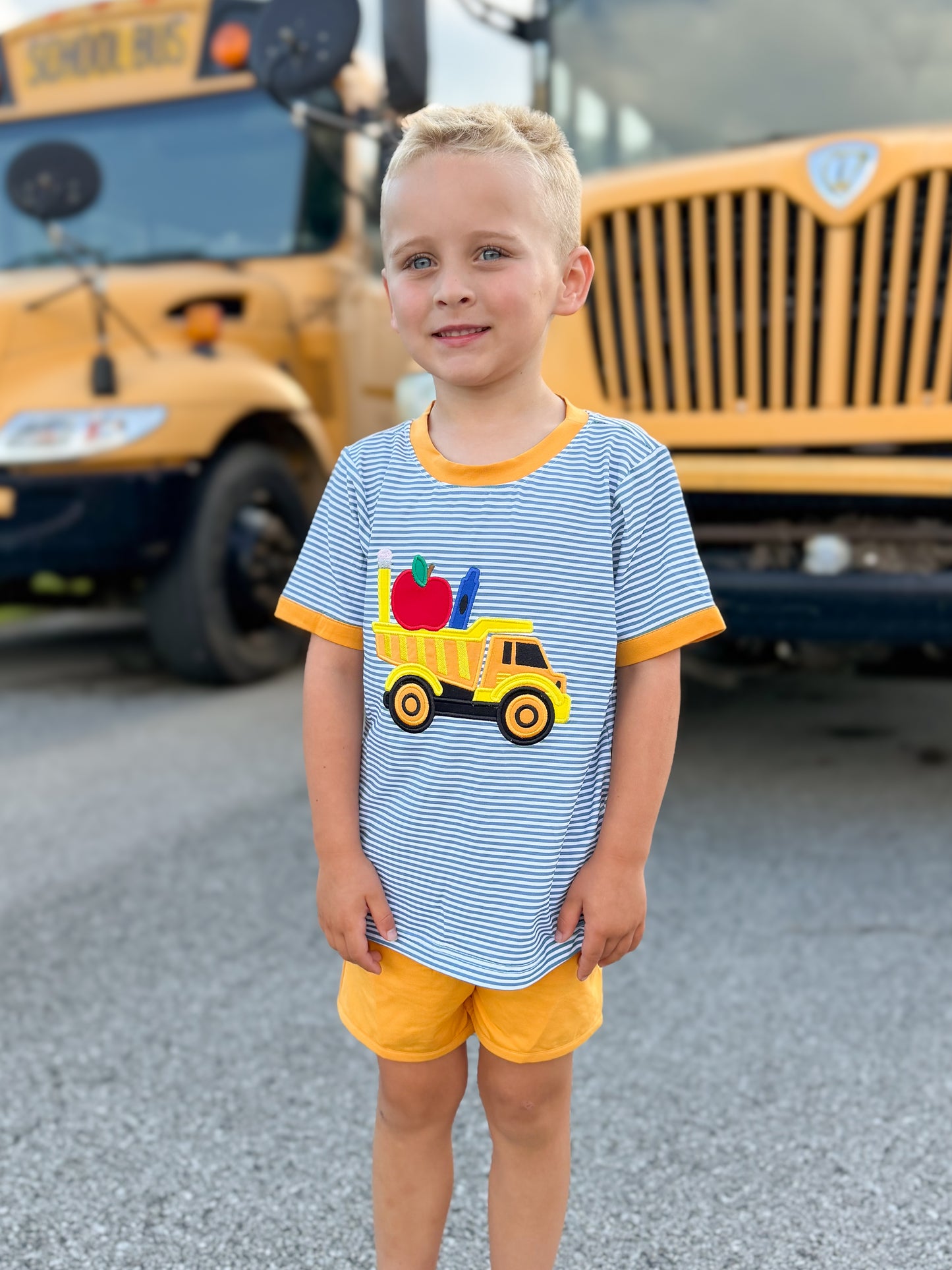 RTS - SUMMER PT 2 - BTS Boys Only - Construction School Haul Boy Shortie Set