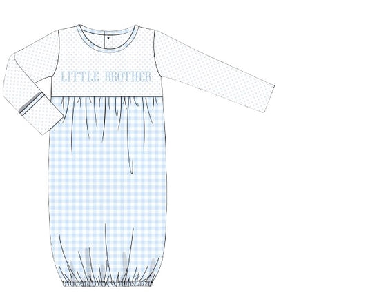 PREORDER 45: RERUNS - French Knot Sibling Sets Boy Gown