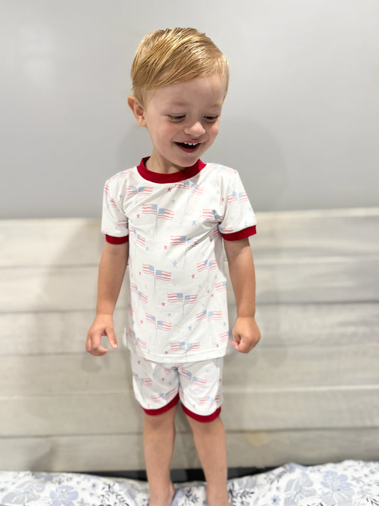 RTS - Preppy Patriotic PJs Boy 2 PC