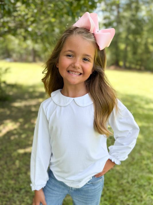 Long Sleeve Peter Pan Collar Under Shirt