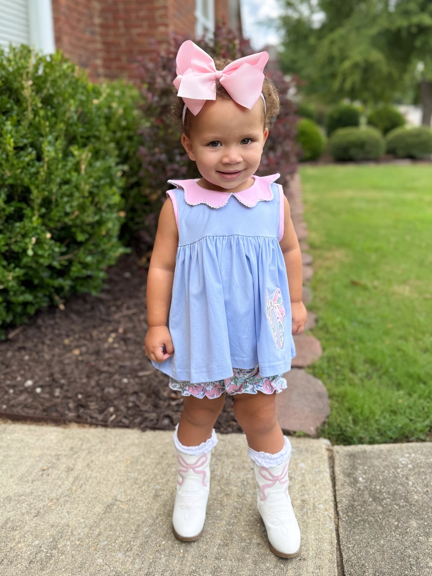 RTS - Summer 2 Girls Only - Blaire’s Bow Girl Diaper Set