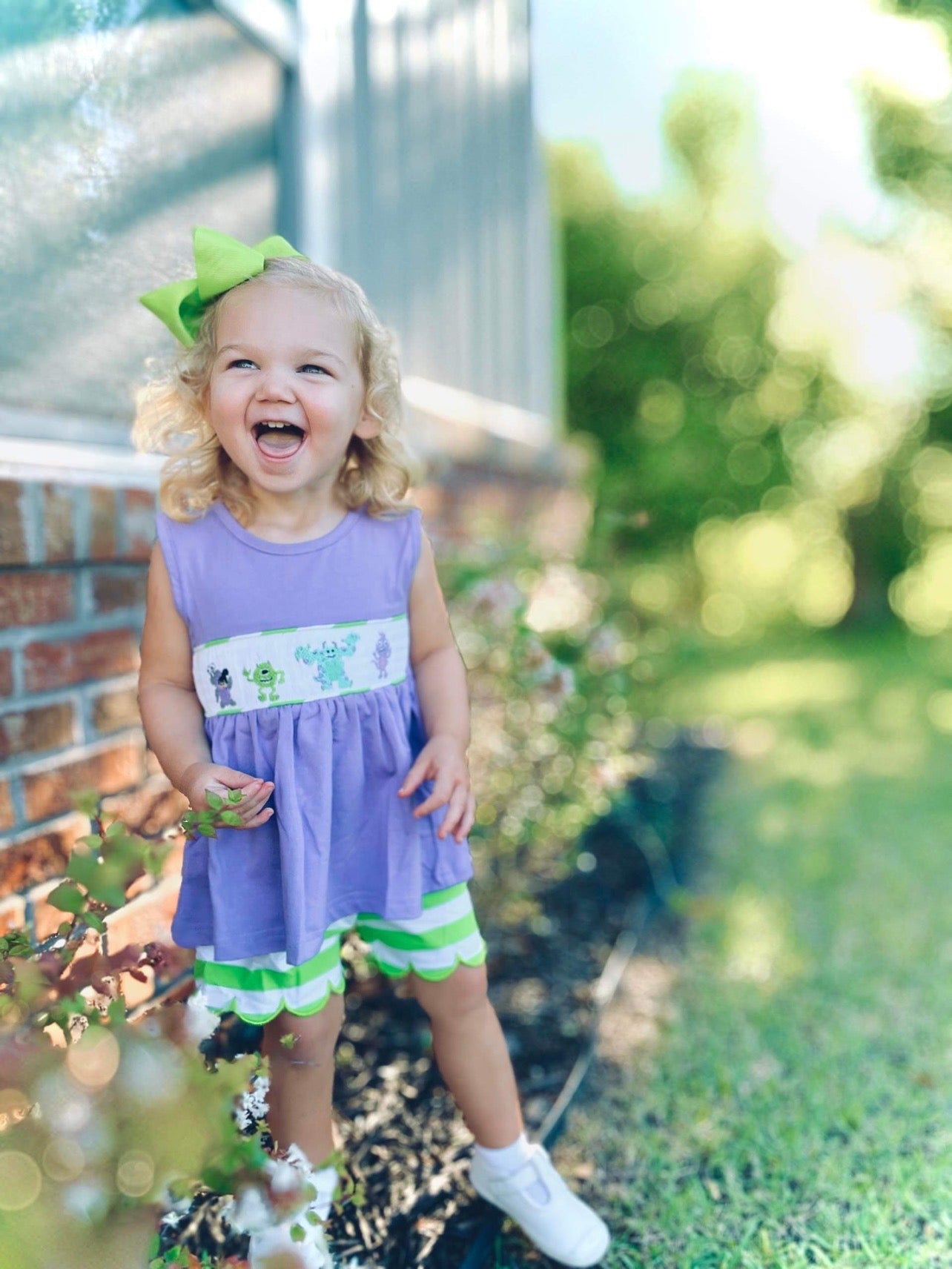 EXTRAS PRESALE - Smocked Monsters Girl Short Set