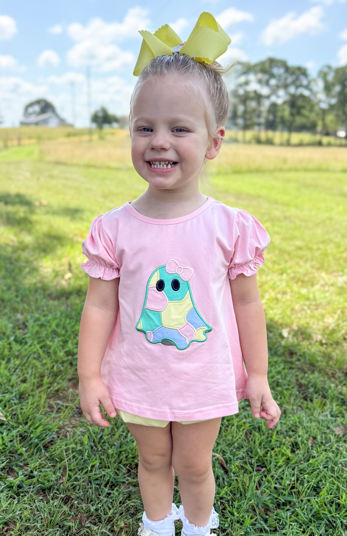 RTS - PUMPKINS & HALLOWEEN - Pumpkins & Halloween Shirt Only - Pastel Ghost Girl Shirt