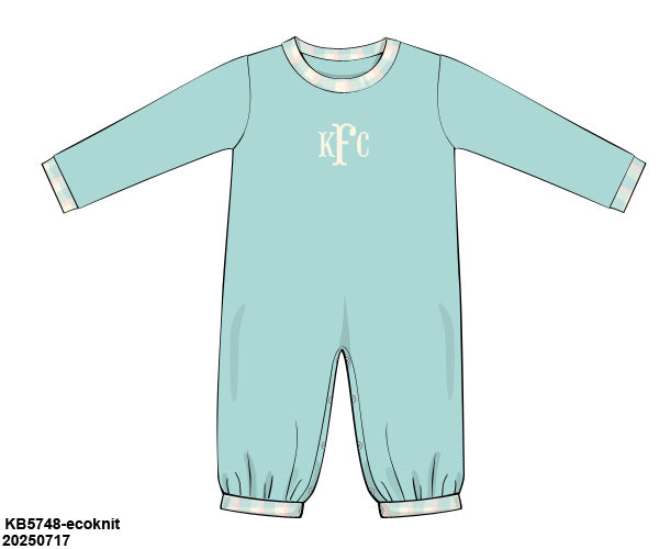 RTS - Pastel Picnic Plaid Boy Longall - NO MONOGRAM