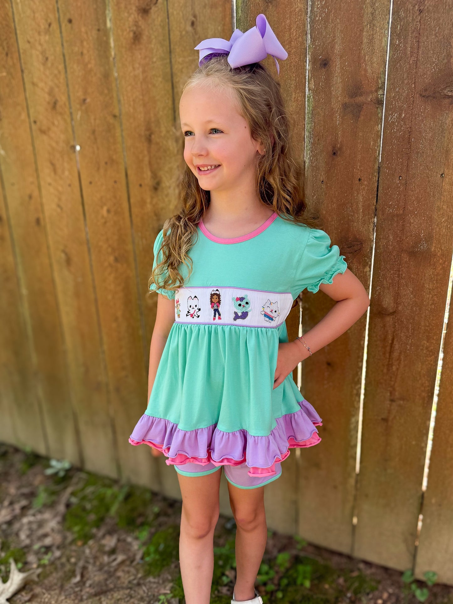 RTS - SUMMER PT 2 - Summer 2 Girls Only - Summer Dollhouse Friends Girl Shortie Set