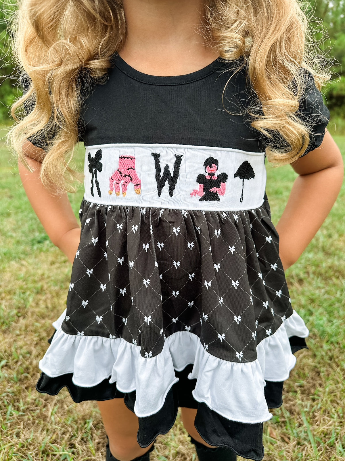 RTS - HALLOWEEN & TURKEYS - Creepy Family Girl Diaper Set