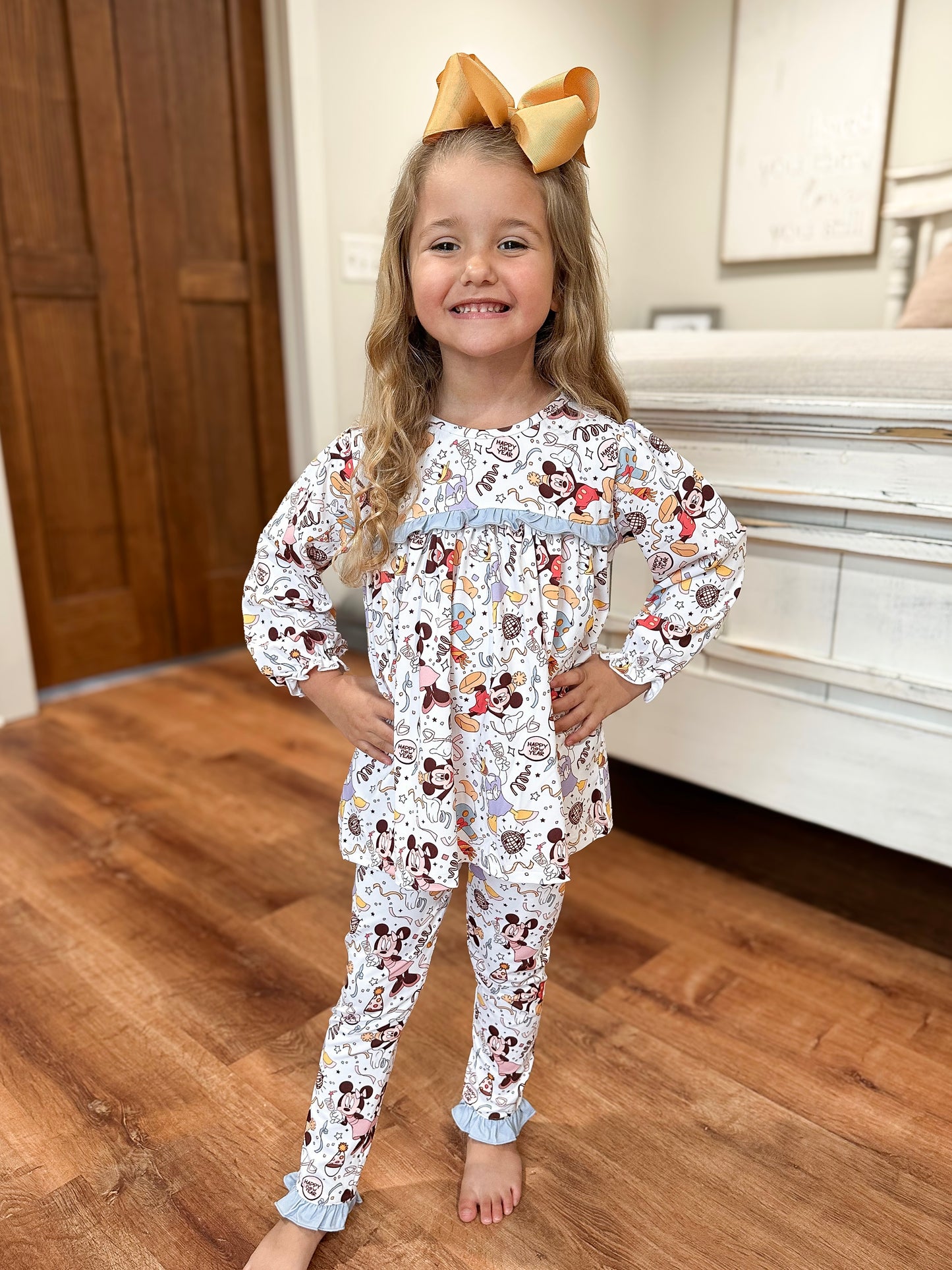 RTS - New Year’s Eve Mouse PJs Girl 2pc