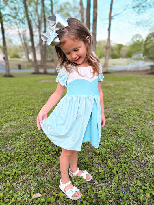 RTS - Character Knits - Ice Queen Girl Dress