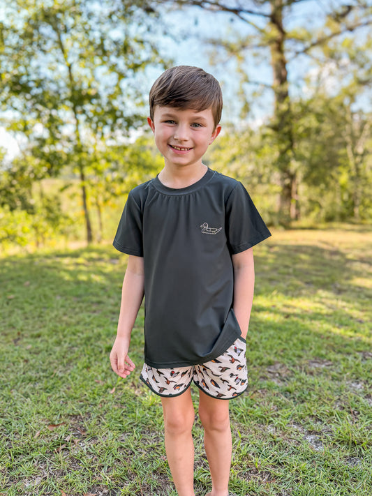 RTS - AUTUMN BASICS - Waterfowl Knits Boy Shortie Set