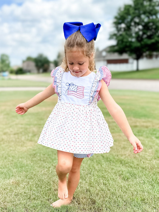RTS - SUMMER 1 - God Bless The USA Girl Shortie Set
