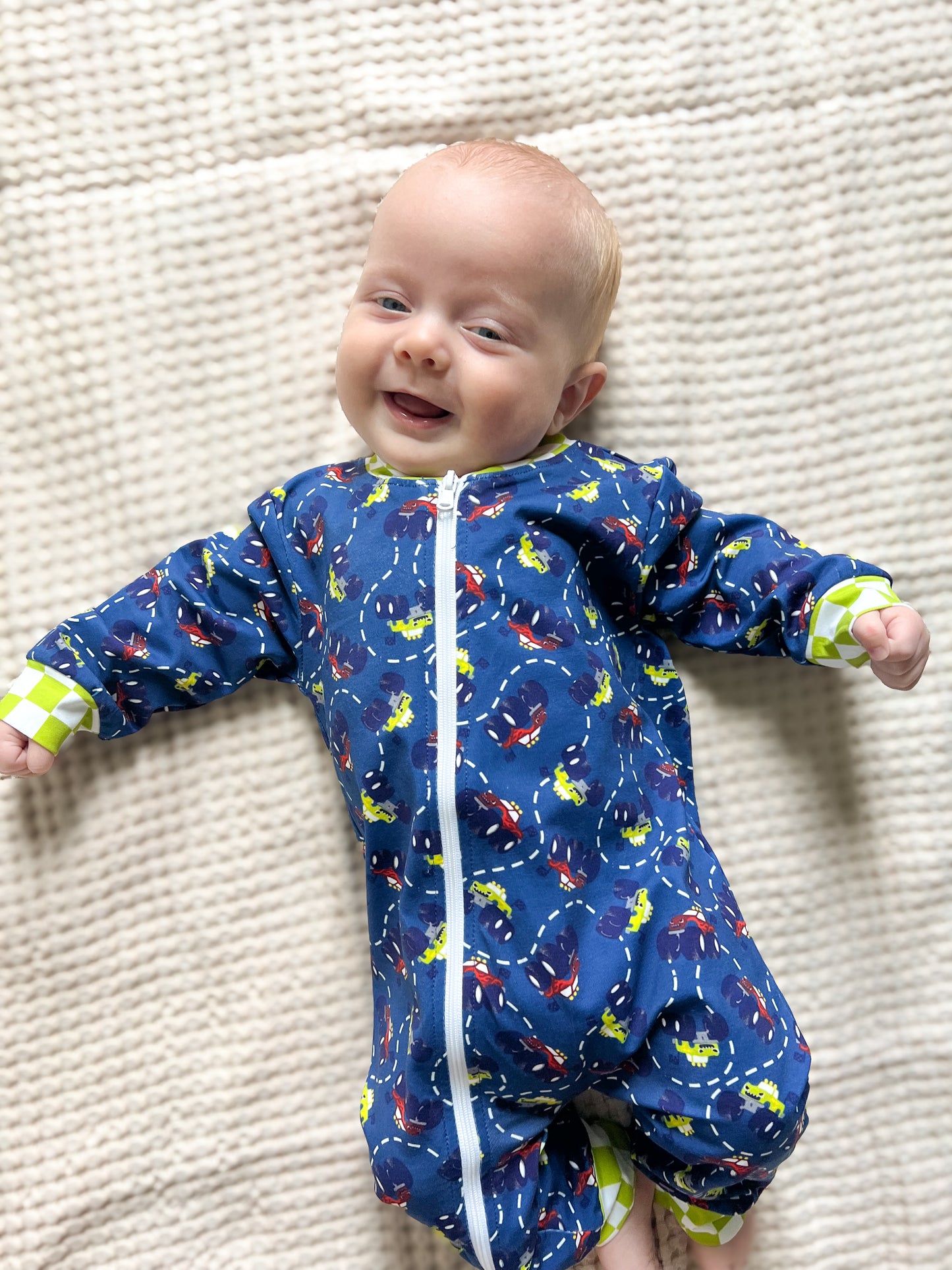 RTS - SUMMER PT 2 - Retro Monster Trucks Boy Loungewear Zippy