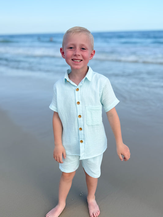 RTS - Muslin Beachwear Boy Short Set