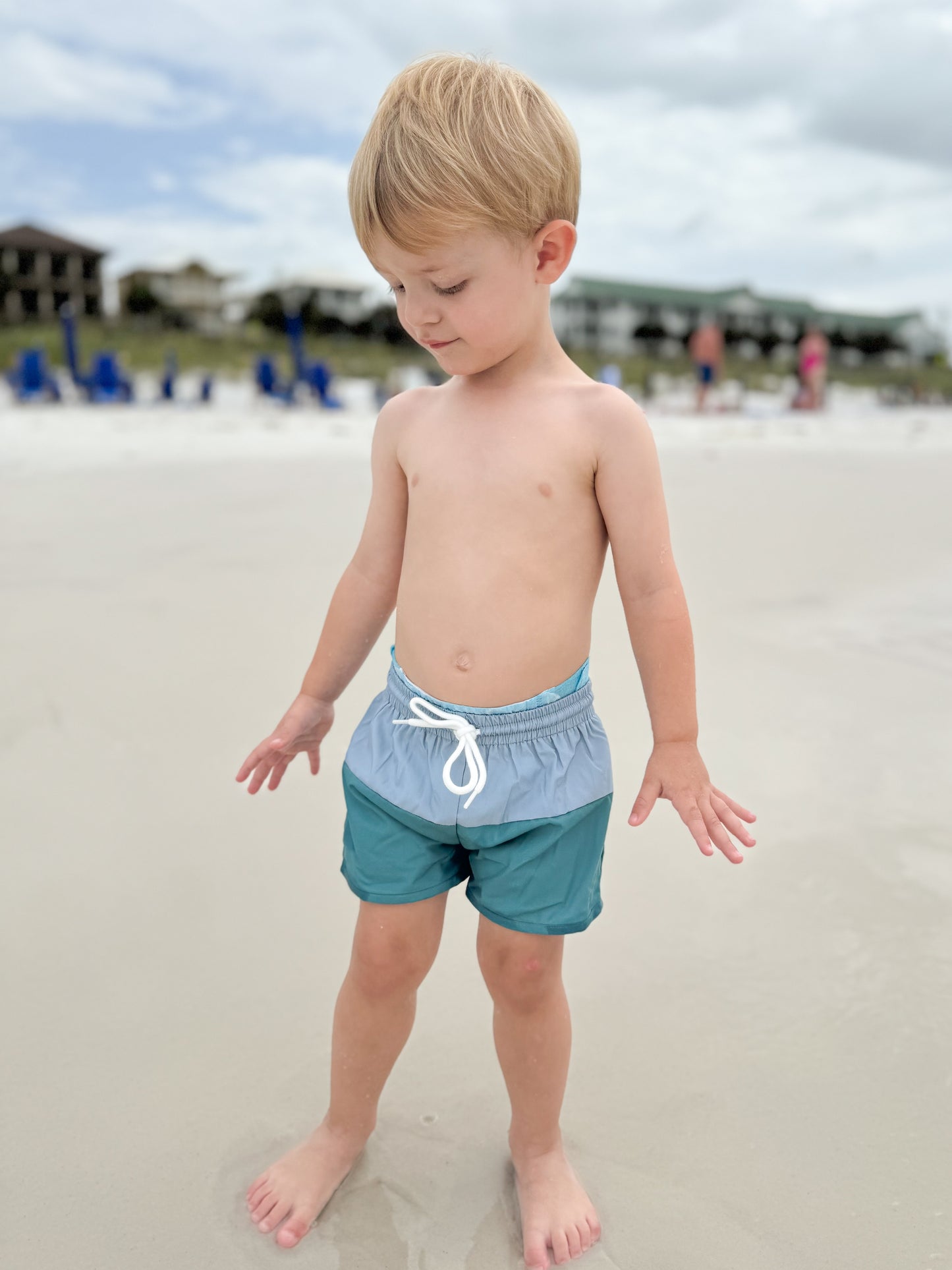 RTS - Retro Family Floral Boy Shortie Trunks