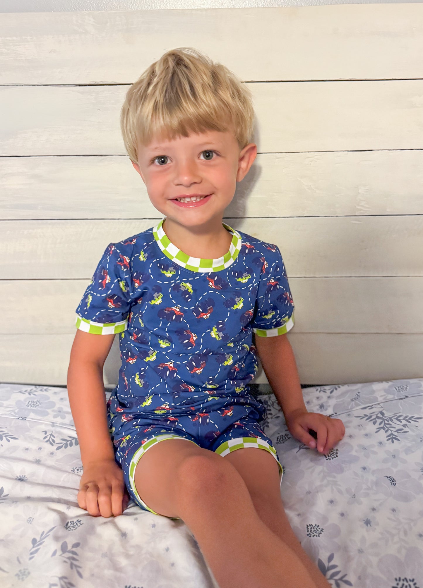 RTS - SUMMER PT 2 - Retro Monster Trucks Boy 2pc Loungewear