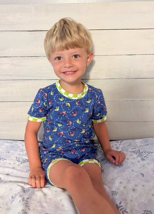 RTS - SUMMER PT 2 - Retro Monster Trucks Boy 2pc Loungewear