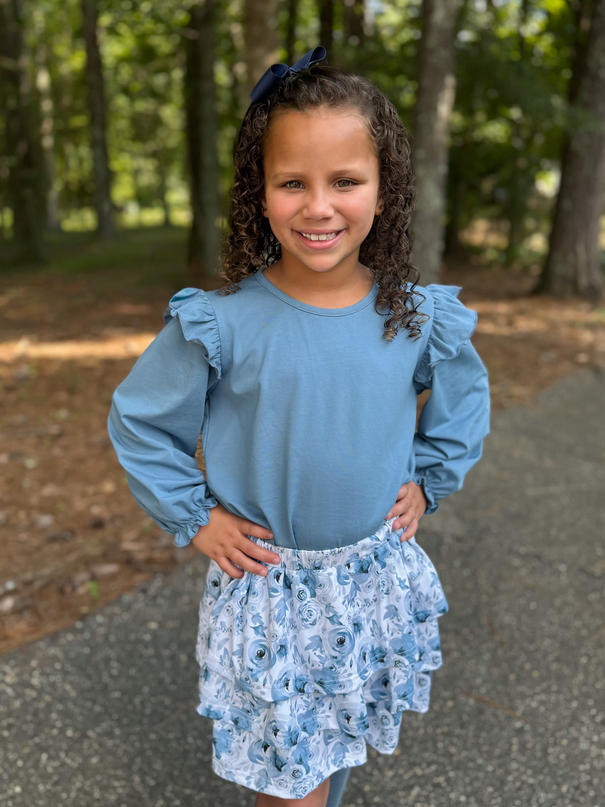 RTS - AUTUMN BASICS - Virginia Blue Girl Skort Set