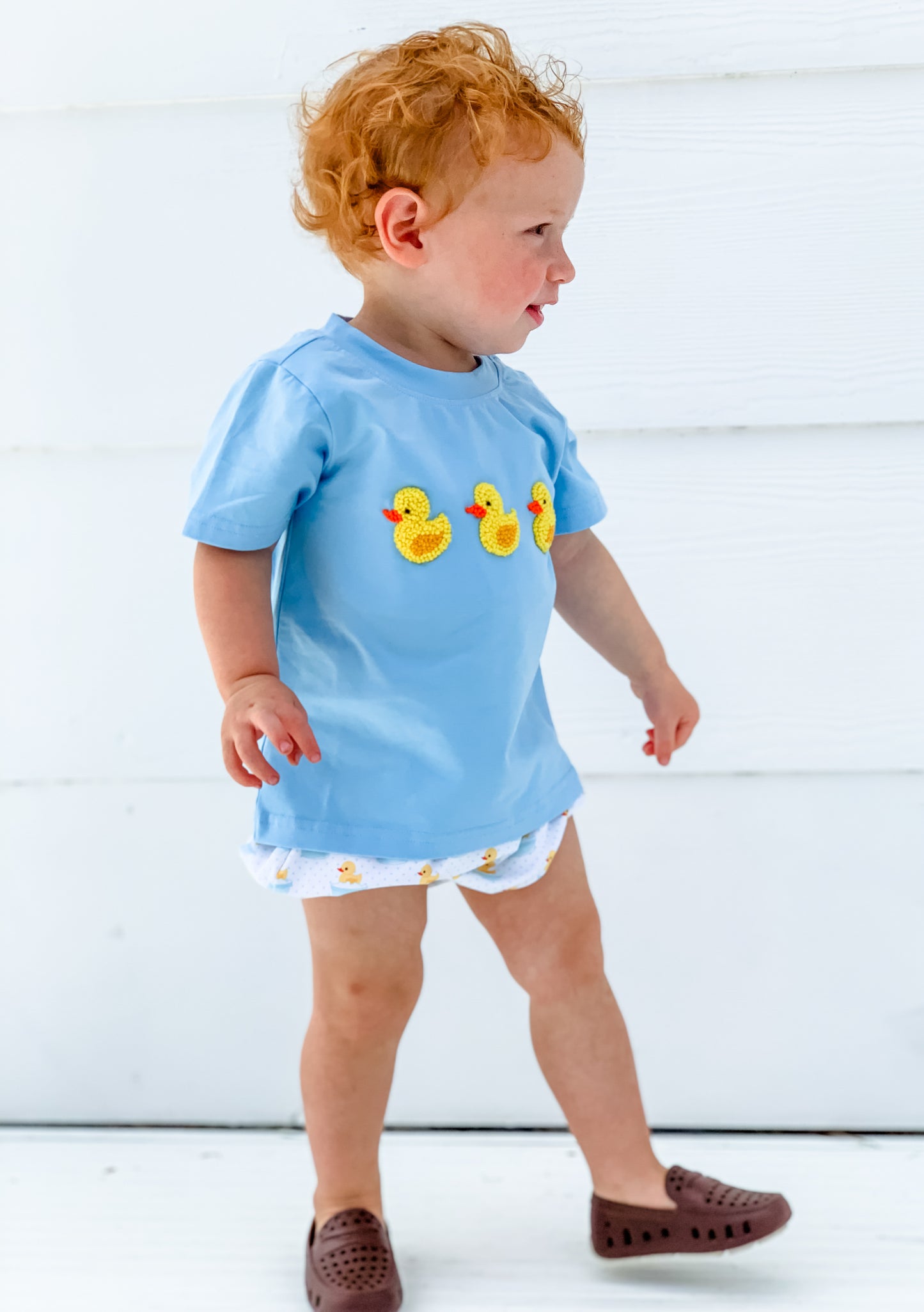 EXTRAS PRESALE - French Knot Rubber Ducks Boy Diaper Set