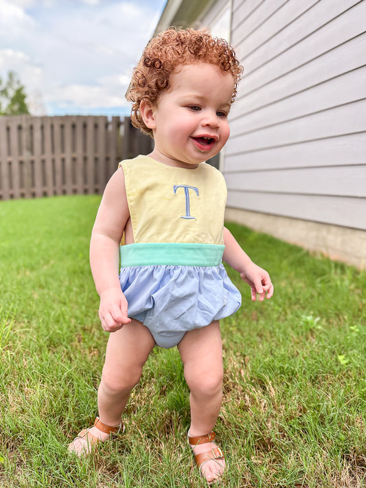 RTS - Summer Color Block Basics Boy Bubble - NO MONOGRAM