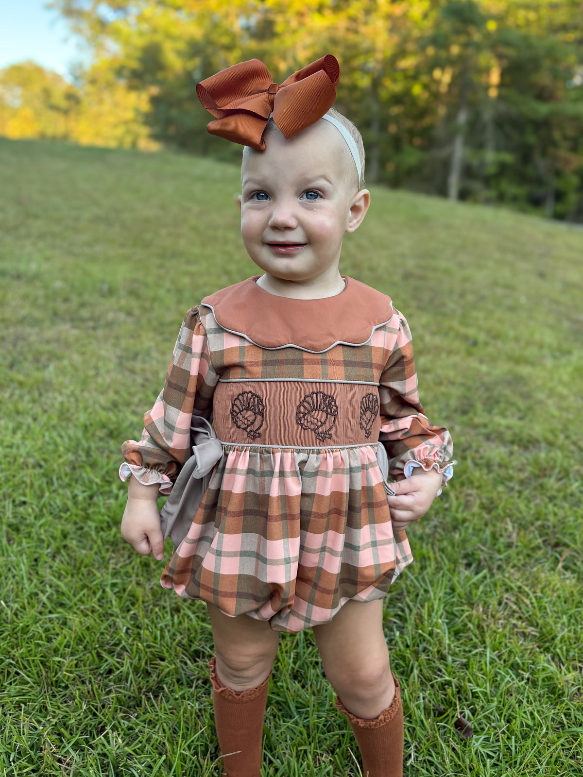 RTS - HALLOWEEN & TURKEYS - Gobble & Plaid Girl Bubble