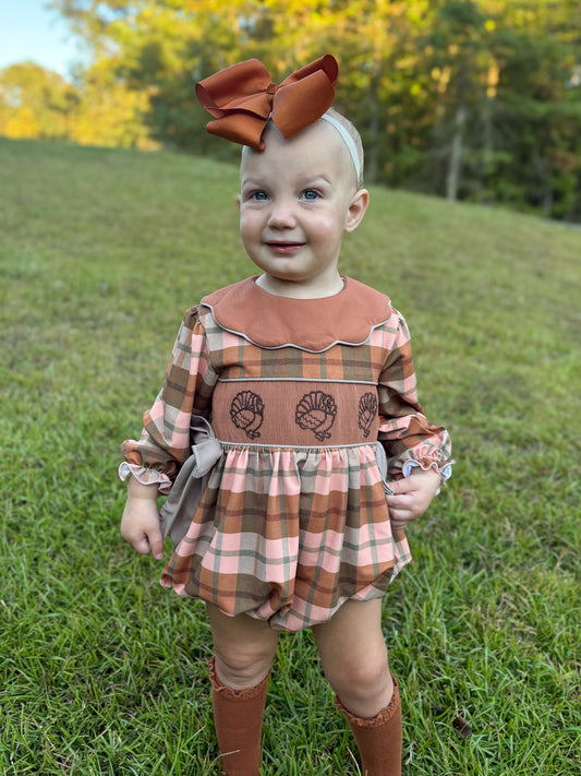 RTS - HALLOWEEN & TURKEYS - Gobble & Plaid Girl Bubble
