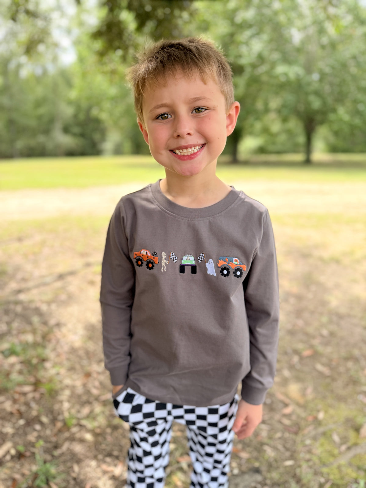 RTS - HALLOWEEN & TURKEYS - BOYS ONLY - Spooky Raceway Boy Jogger Set