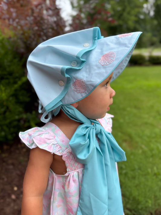 RTS - Shadow Stitch Shells Girl Bonnet