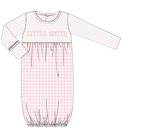 PREORDER 45: RERUNS - French Knot Sibling Sets Girl Gown