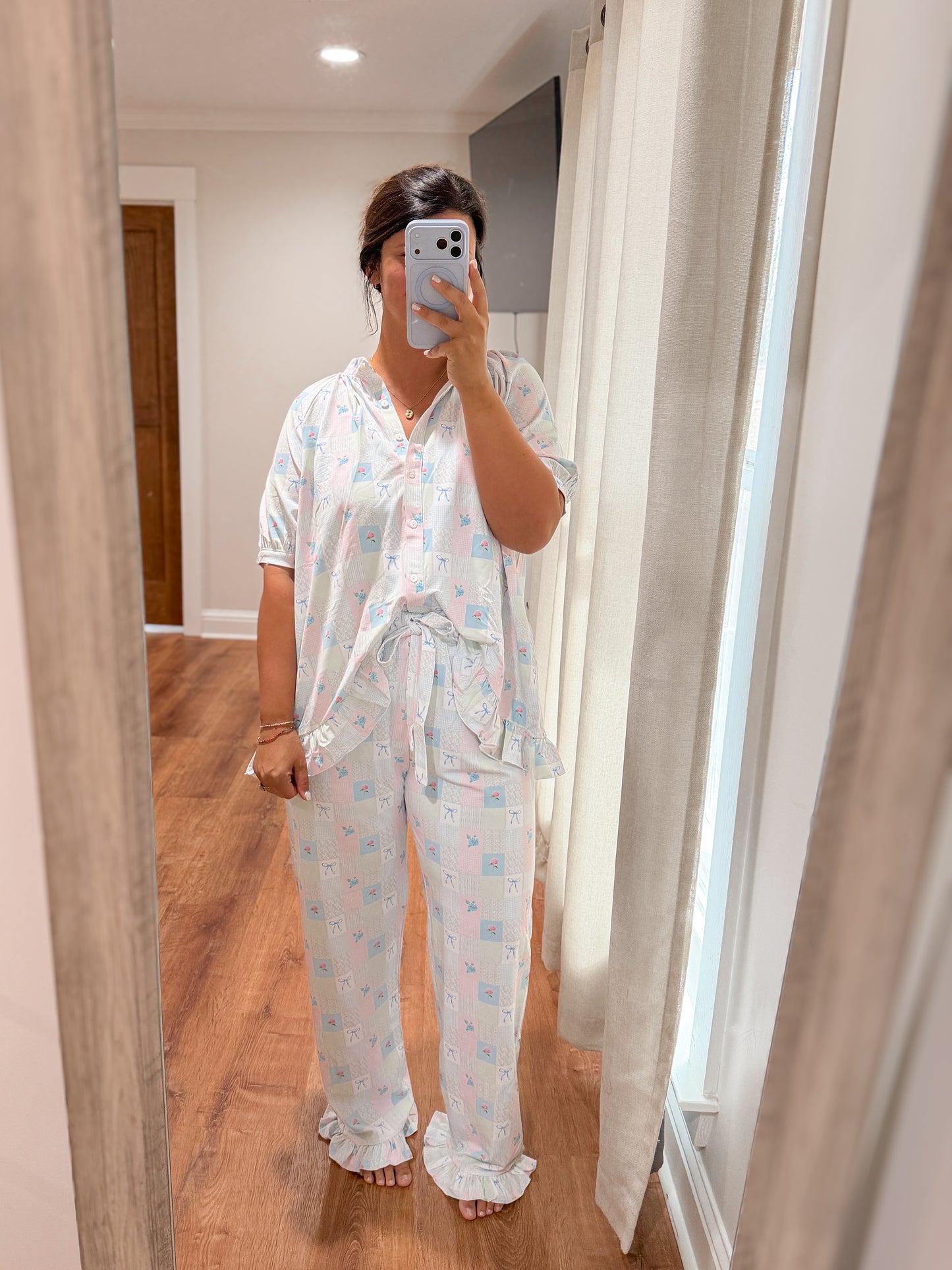 RTS - Abby’s Patchwork Mom 2pc Loungewear