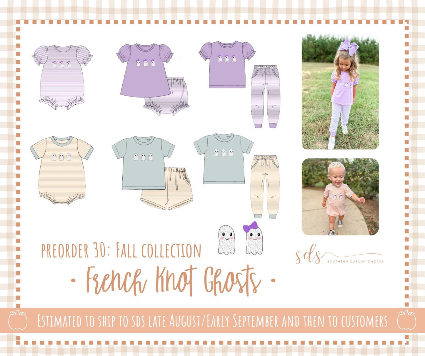 PREORDER 30: FALL COLLECTION - French Knot Ghost Girl Jogger Set