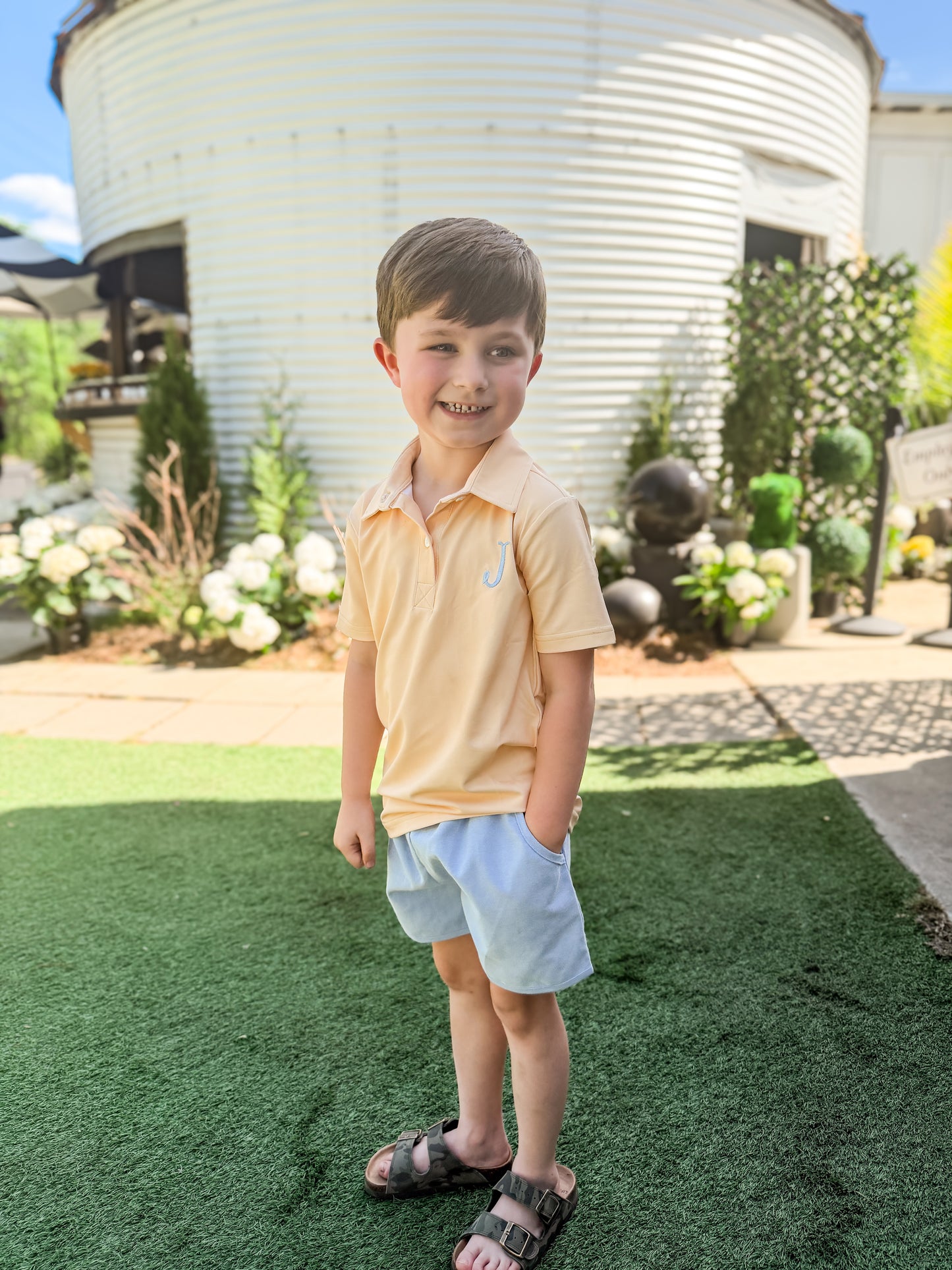 RTS -SPRING 2 - Spring Meadow Boy Shortie Set “NO MONOGRAM”