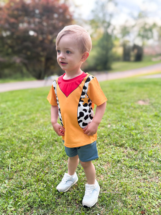 RTS - Character Knits - Giddy Up Cowboy Shortie Set